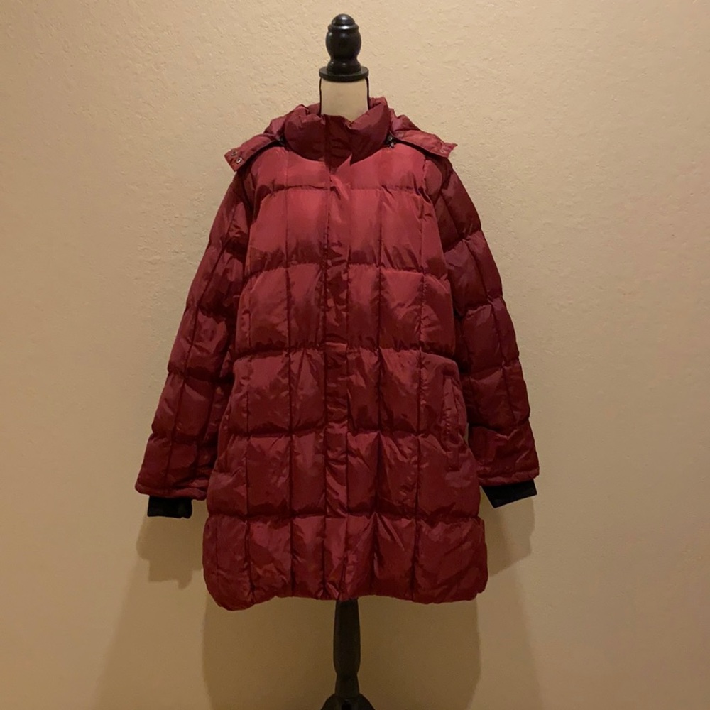 U2Wear Mid-Length Coat Burgundy 3X